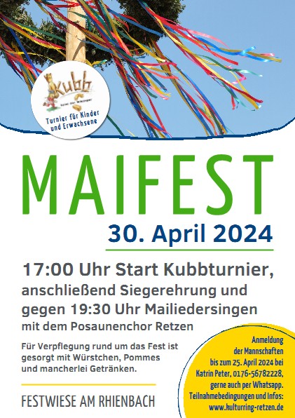 Maifest 2024 Kulturring Retzen e.V.